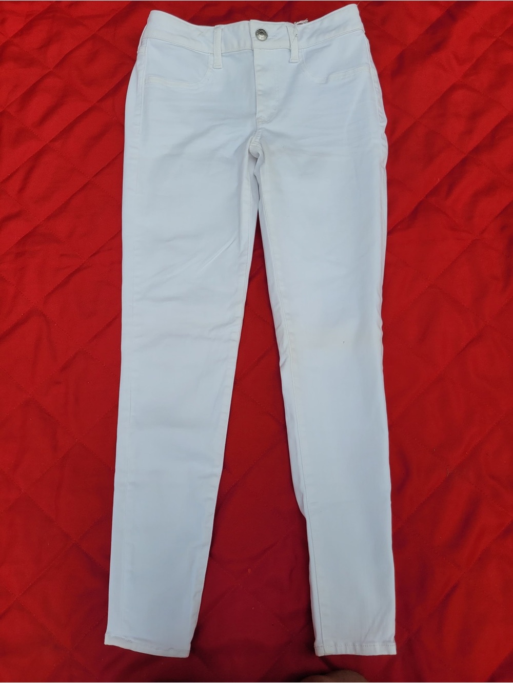 American Eagle Skinny Jeans Size 6 White NWT Next Level Stretch
